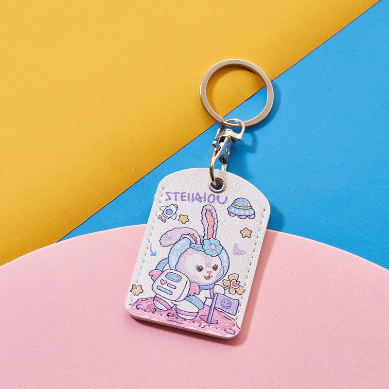 Rectangular Community Control Protective Elevator Leather Card Holder