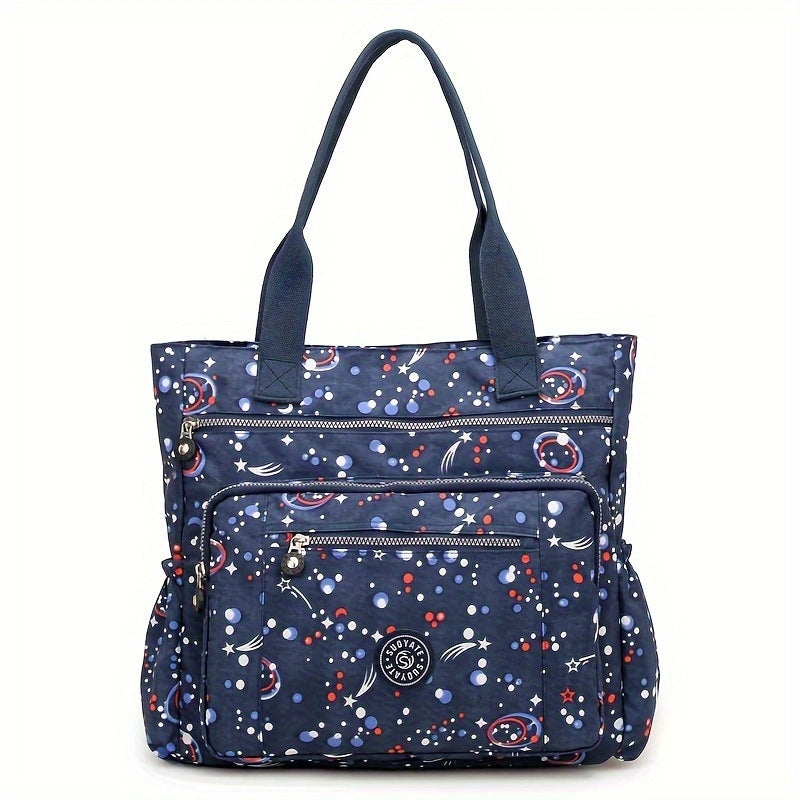 Women's Large Capacity Nylon Cloth Floral Leisure Women's Shoulder Bag