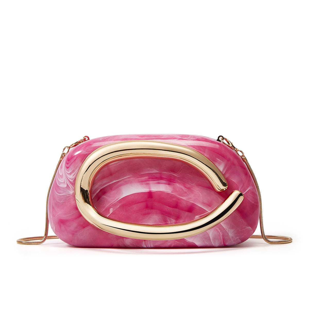 Women's Metal Clutch Box Details Decorative Personality Design Mini Women's Messenger Bag