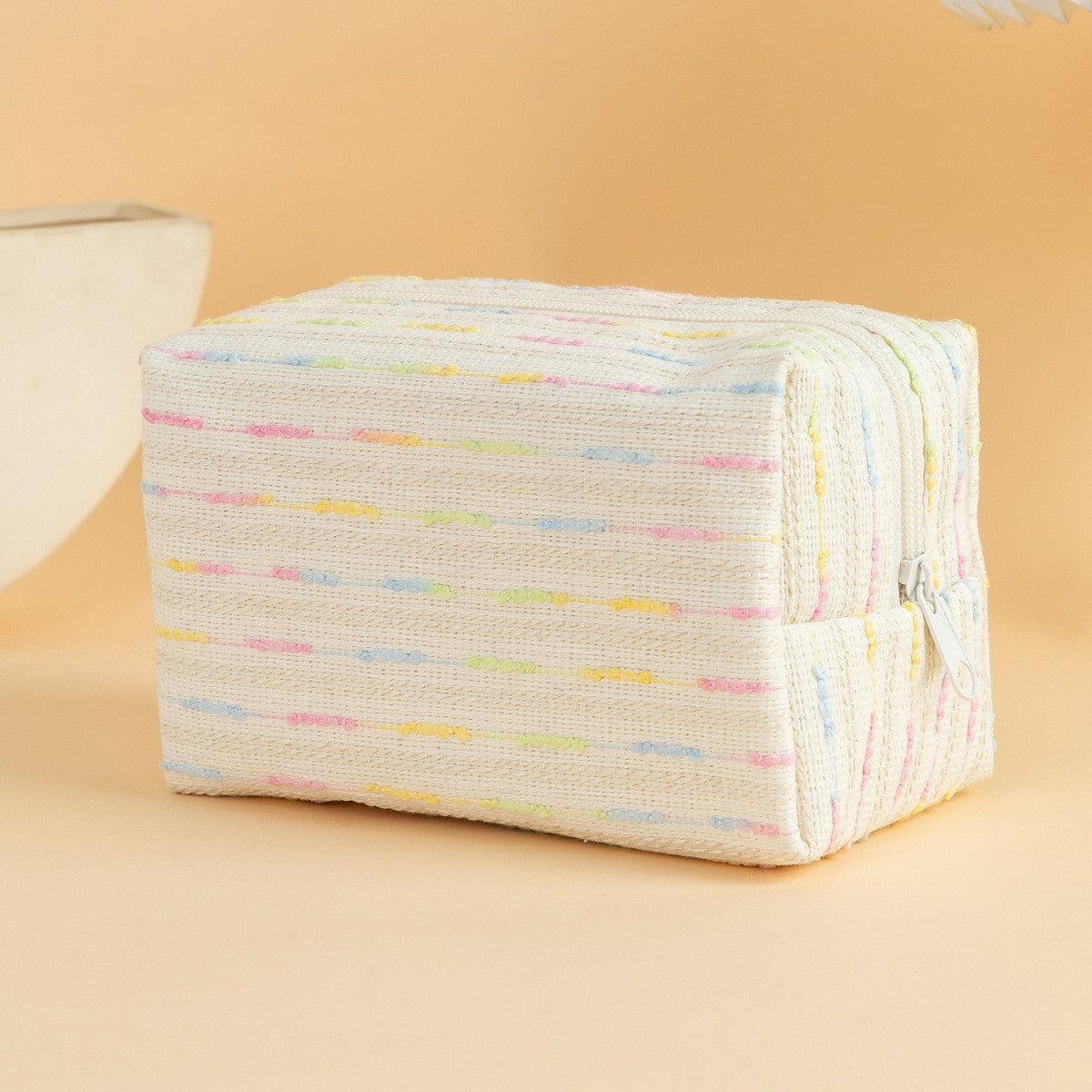 Floral Quilted Toiletries Portable Cosmetics Storage Makeup Bag