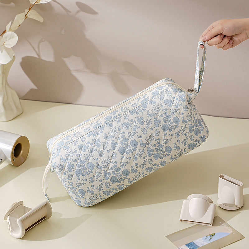 Floral Hair Dryer Storage Portable Curler Buggy Large Bags