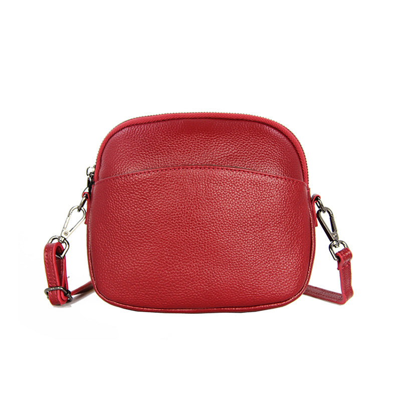 Women's Layer Cowhide Simple Large Capacity Fashion Bags