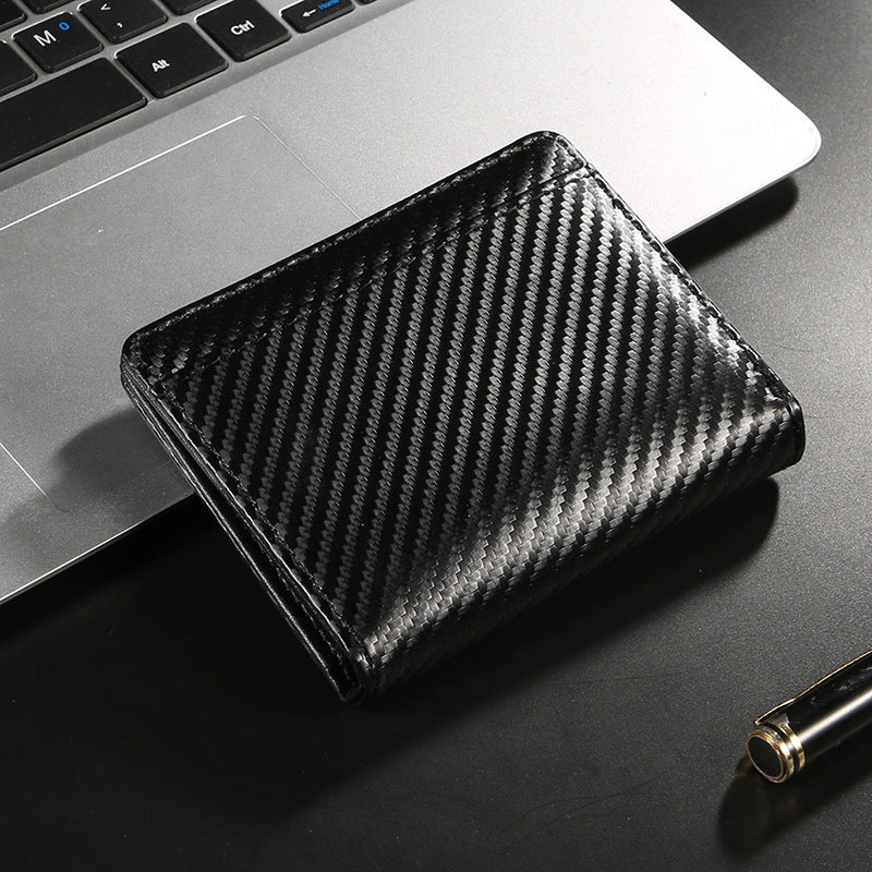 Men's Short Open Pocket Raccoon Wood Men's Wallet