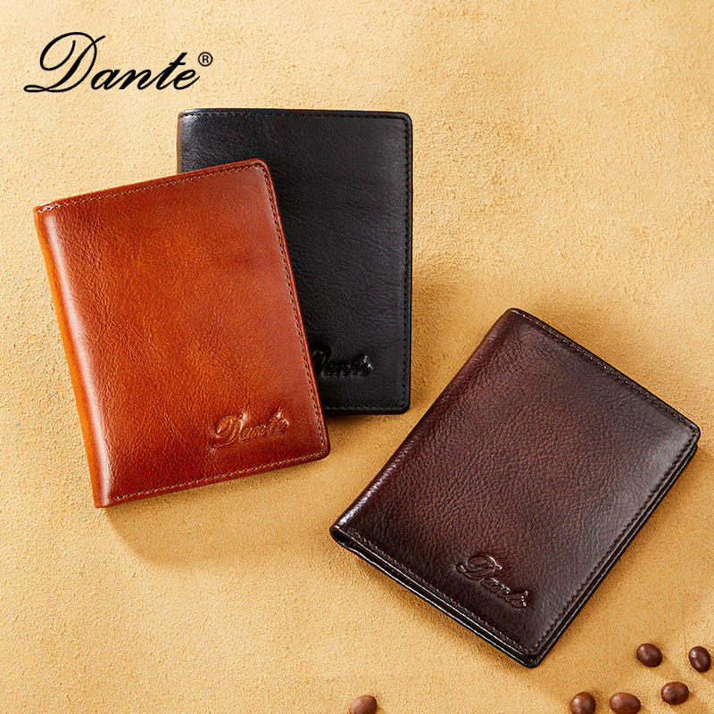 Men's Vintage Genuine Leather First Layer Cowhide Men's Wallets