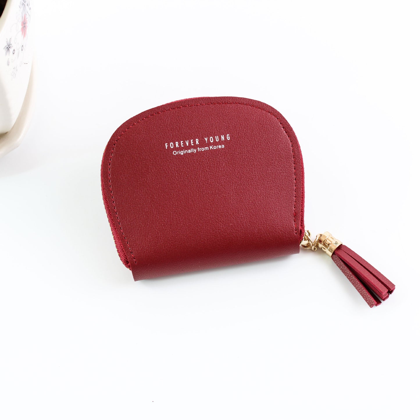 Korean Version Zipper Shell Shape Tassel Coin Purses