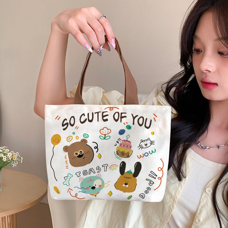 Women's Canvas Cartoon Cabs Korean Style Bags