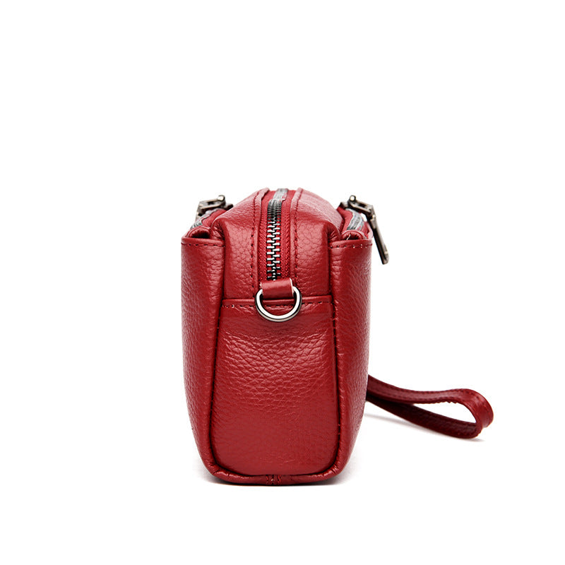 Women's High-grade Leather Versatile Cowhide Mobile Women's Shoulder Bag