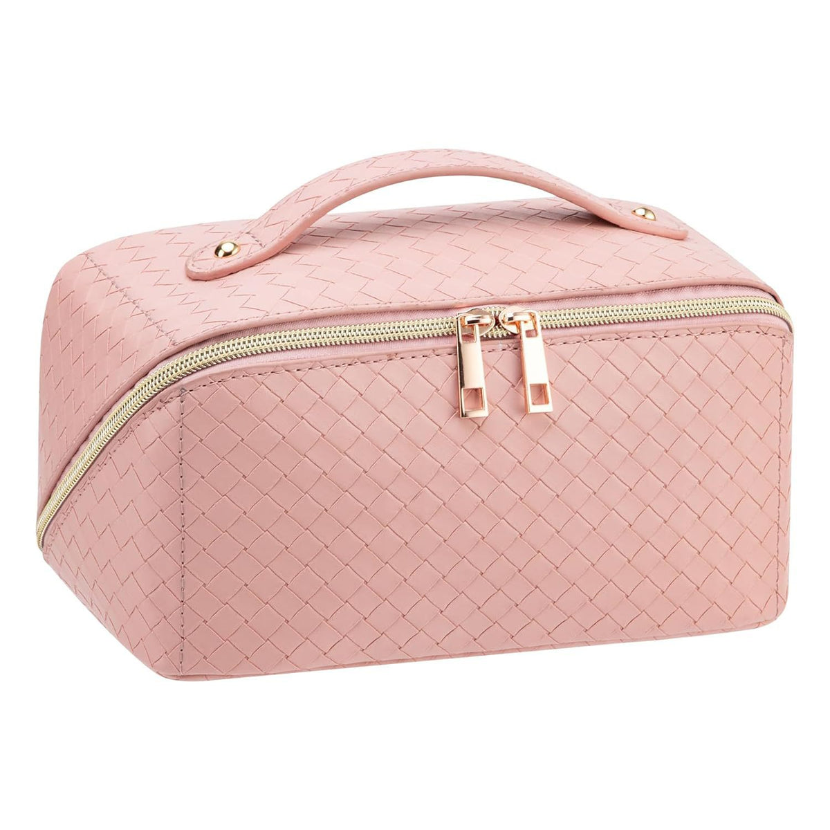 File Pillow Large Capacity Woven Pattern Portable Storage Waterproof Makeup Bag