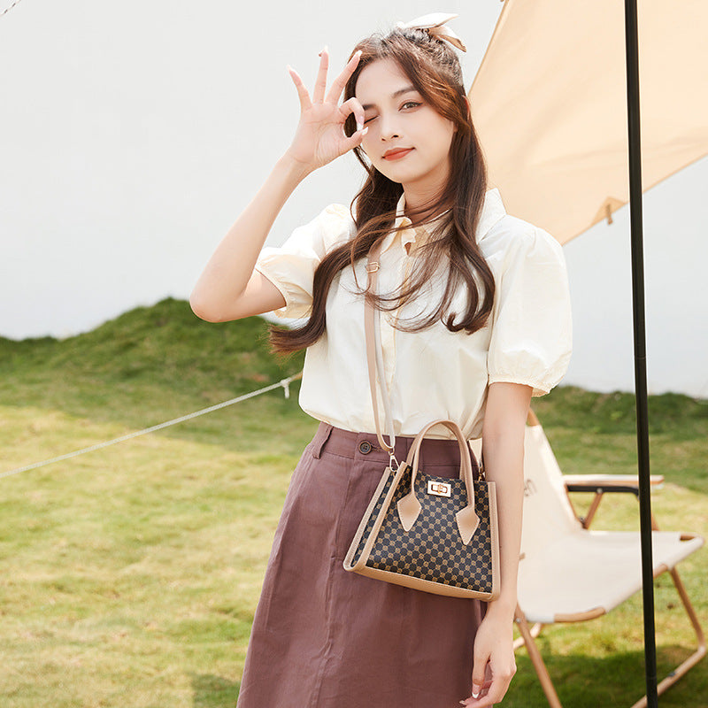 Luxury Fashion Circle Pattern Printed Single Women's Messenger Bag