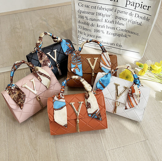 Trendy Women's Single Diamond Plaid Embossed Crossbody Bags