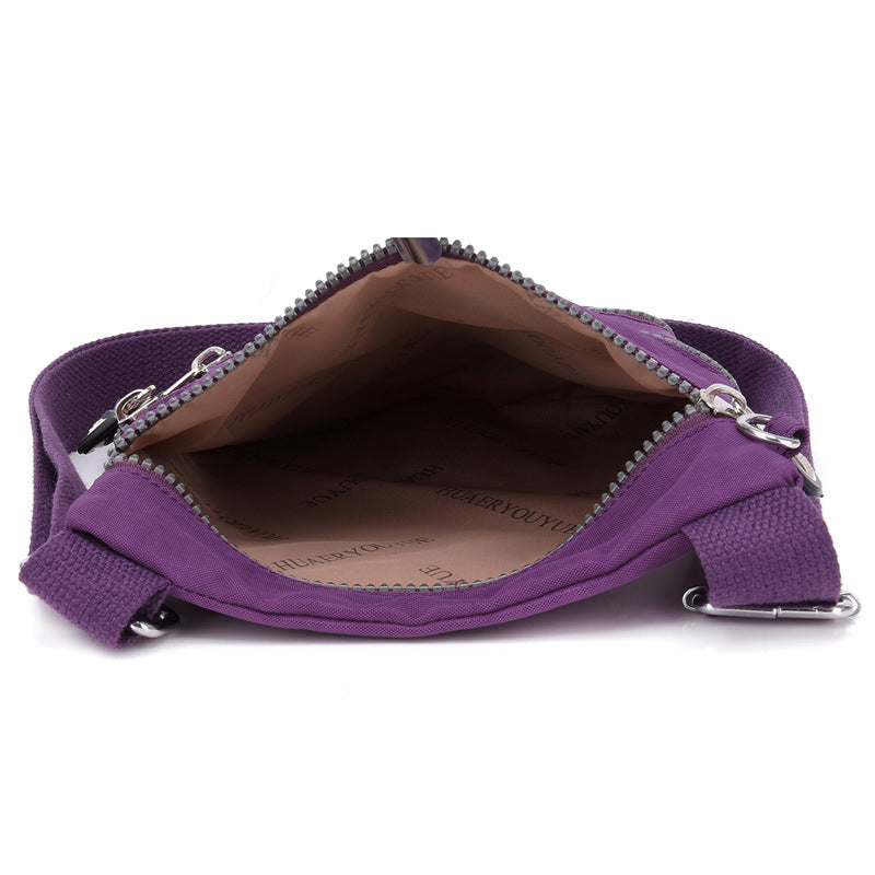 Beautiful Charming Flower Style Nylon Waterproof Women's Shoulder Bag