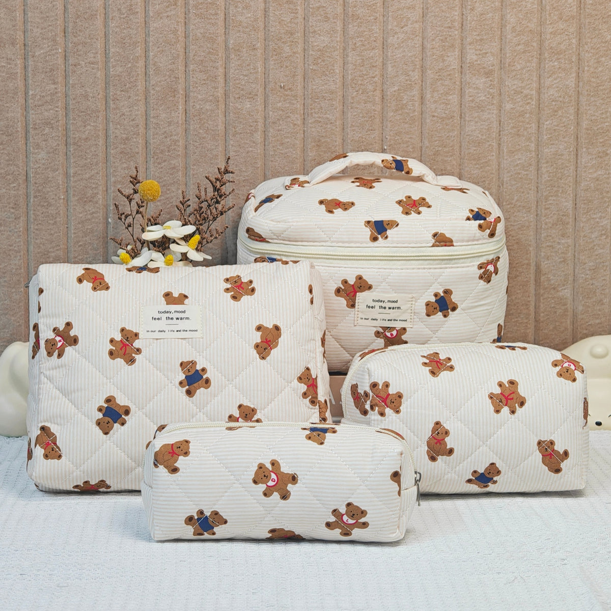 Vertical Large Capacity Three-dimensional Storage Portable Cosmetic Bags