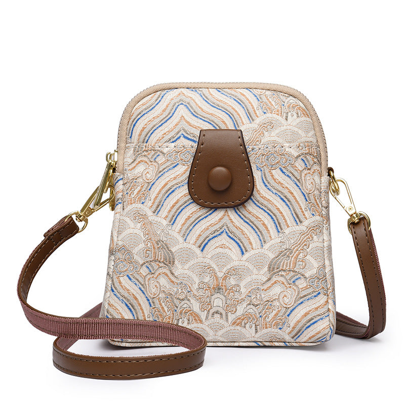 Women's National Style Printed Autumn Mom Mobile Phone Bags