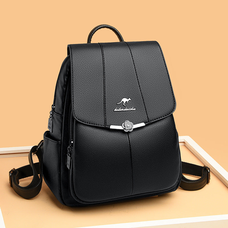 Women's Large Capacity Simple Soft Leather Mom Bags