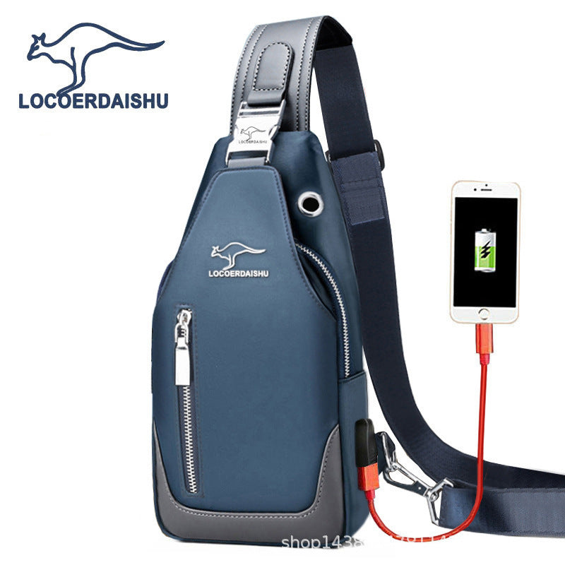 Classy Men's Oxford Cloth Charging Tide Backpacks