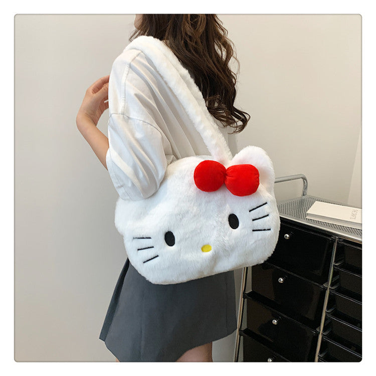 Women's Plush Clow Make-up Cute Birthday Bags