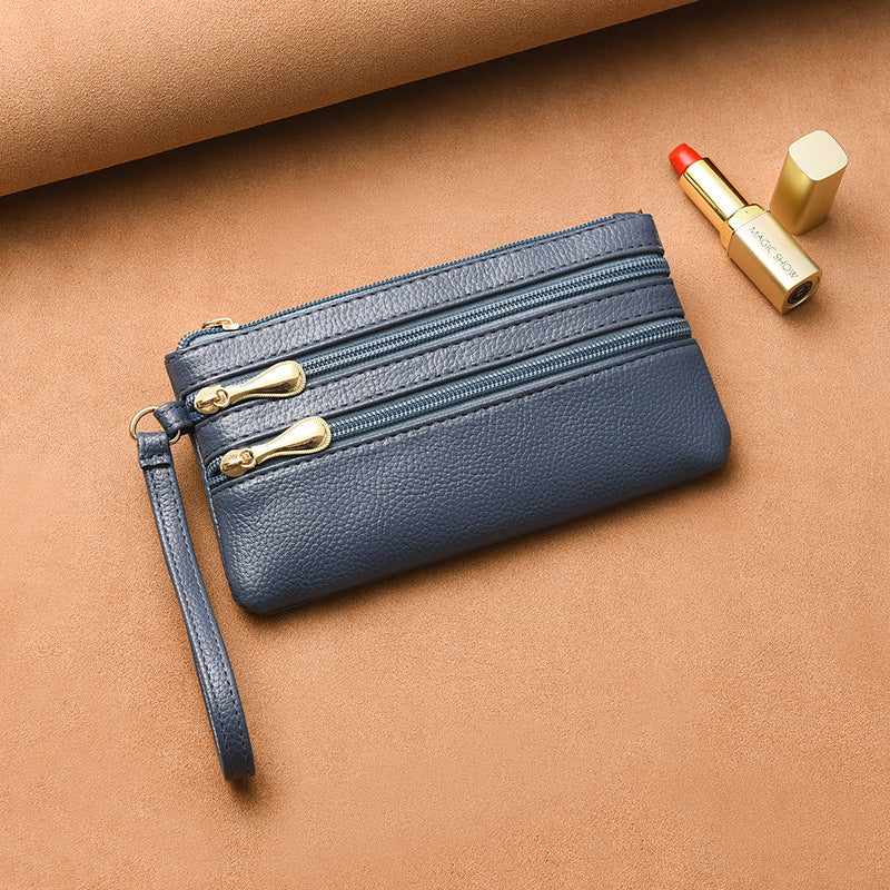 Women's Long Soft Leather Lychee Pattern Clutch Large Ladies Wallets