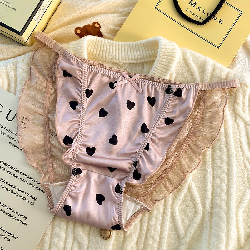 Lace Forged Sweet Large Underwear Wearable Panties