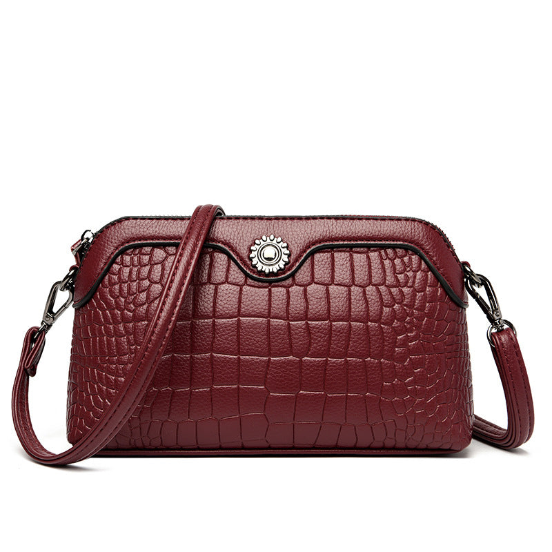 Women's Classic Retro Crocodile Pattern Mother Women's Messenger Bag