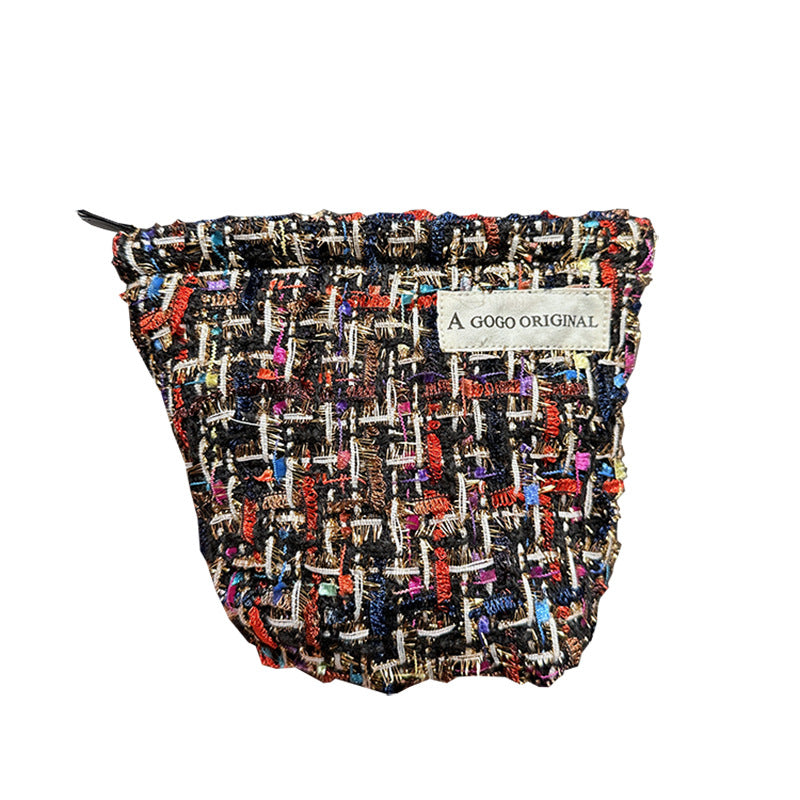 Sense Classic Style Clutch Woven Bright Silk Sanitary Makeup Bag