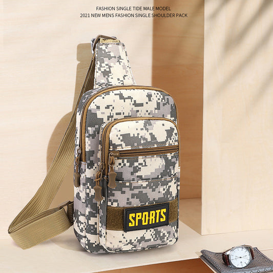 Men's Oxford Cloth Camouflage Waterproof Hard-wearing Large Men's Chest Bags