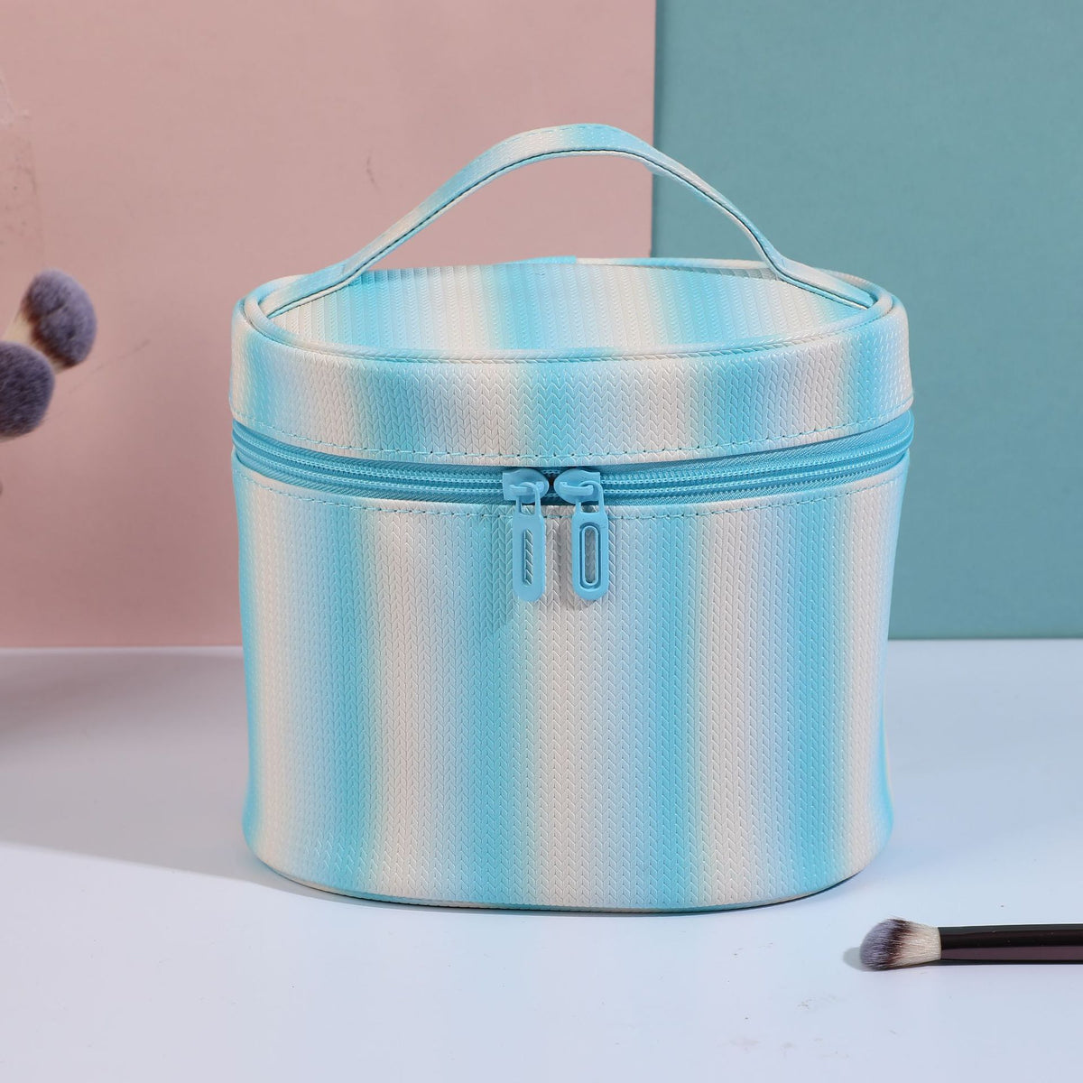 Transparent Striped Rainbow Portable Storage Wash Bags