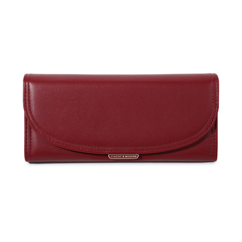 Classy Women's Long High-grade Tri Fold Ladies Wallet