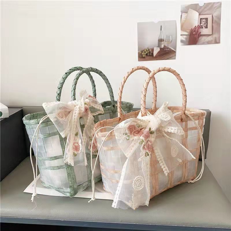 Women's Wedding Large Capacity Woven Hand Gift Bags