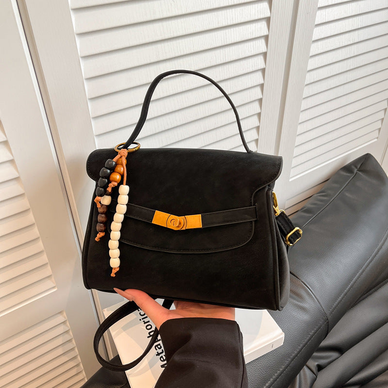 Women's Deerskin Veet Fashionable Retro Winter Texture Western Style Light Luxury Women's Shoulder Bag
