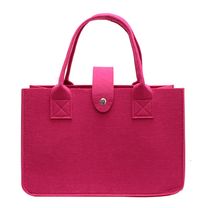 Clean Portable Felt Wedding Gift Commuting Handbags