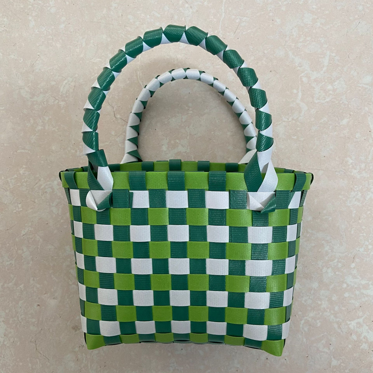 Women's & Children's Hand-woven Colorful Plastic Commuter Woven High-grade Bags