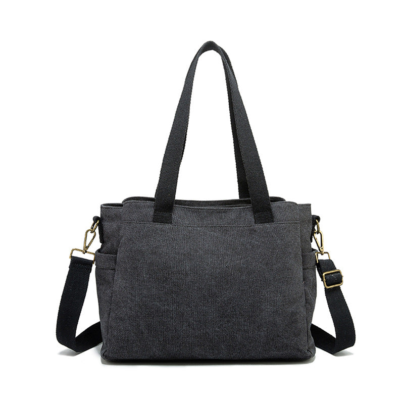 Super Large Capacity Single Canvas Pure Cotton Women's Shoulder Bag