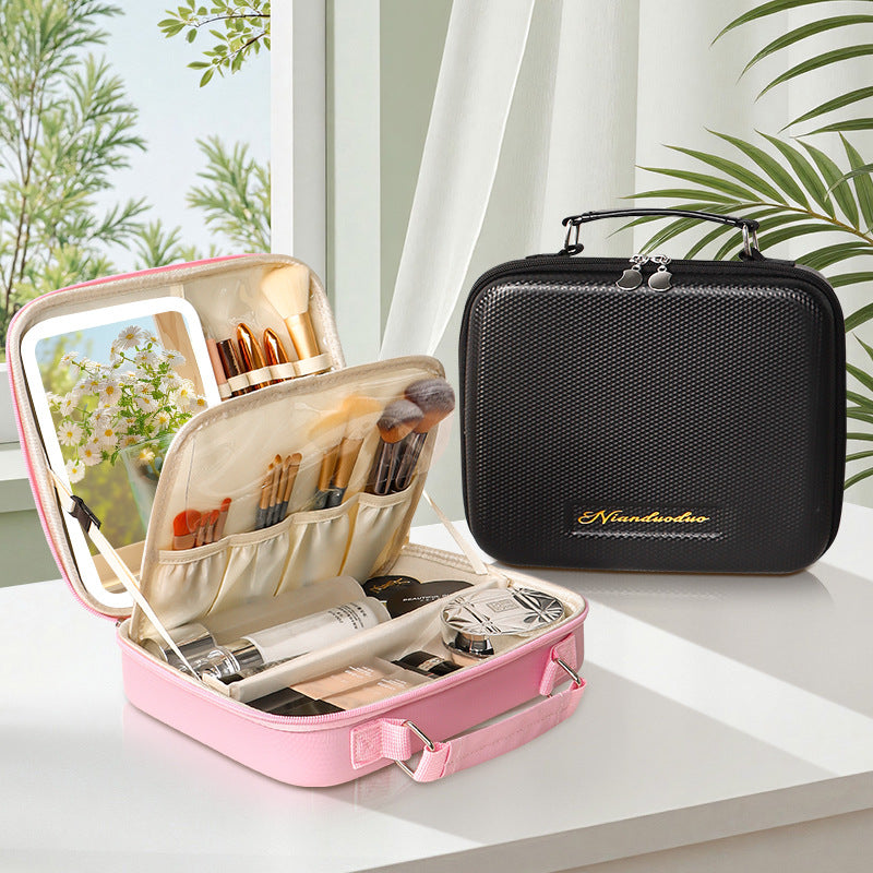 Women's Mirror Portable Versatile Large Capacity Storage Bags