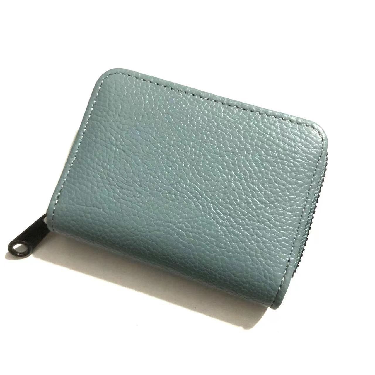 Women's Multiple Slots Large Capacity Lychee Pattern Expanding Clamp Credit Card Holder