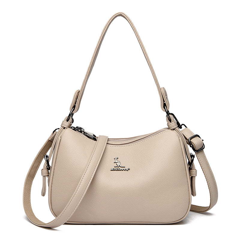 Women's Winter Kangaroo Soft Leather Mother Simple Women's Messenger Bag