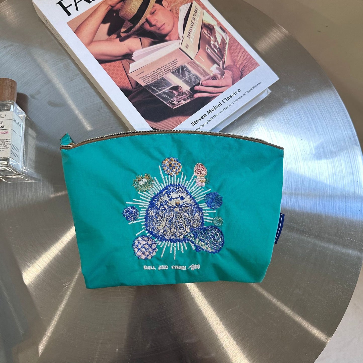 Round Embroidery Environmental Protection Storage Waterproof Cosmetic Bags