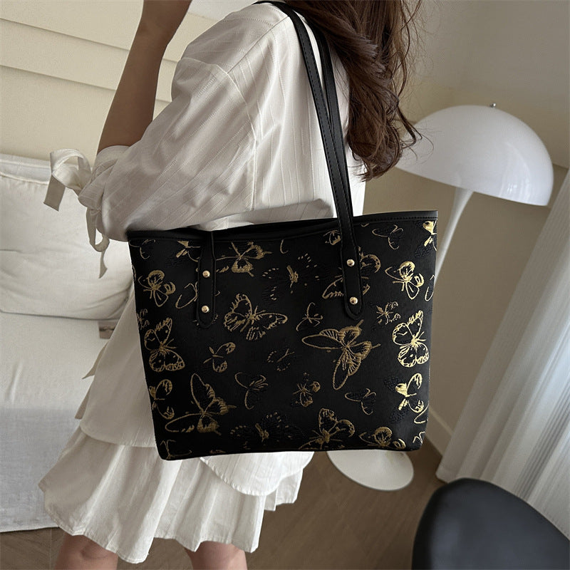 Women's Butterfly Summer Popular Western Style Leisure Large Capacity Figured Women's Shoulder Bag