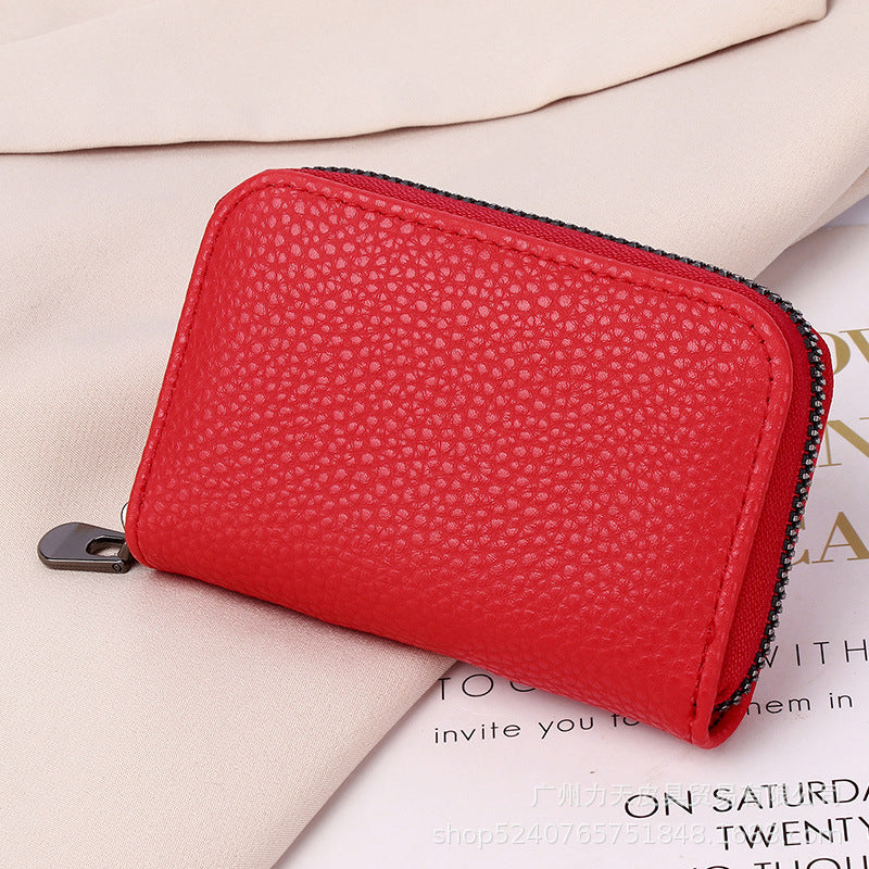 Men's Genuine Leather Large Capacity Clip Card Holder
