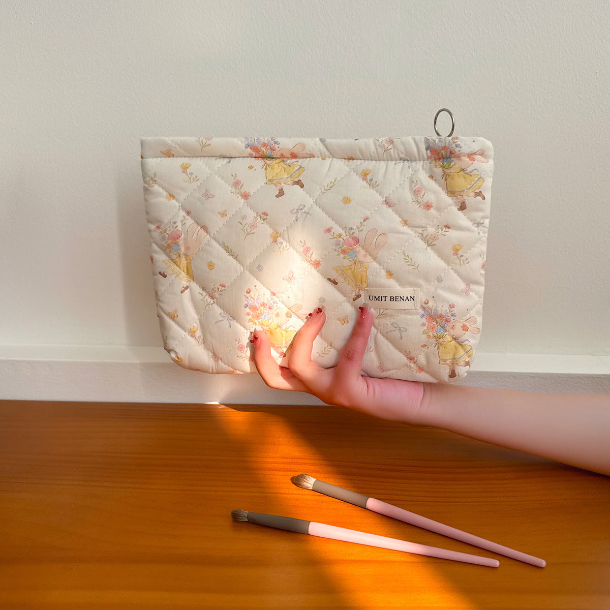 Gentle Cartoon Thickened Zipper Wash Heart Portable Makeup Bag