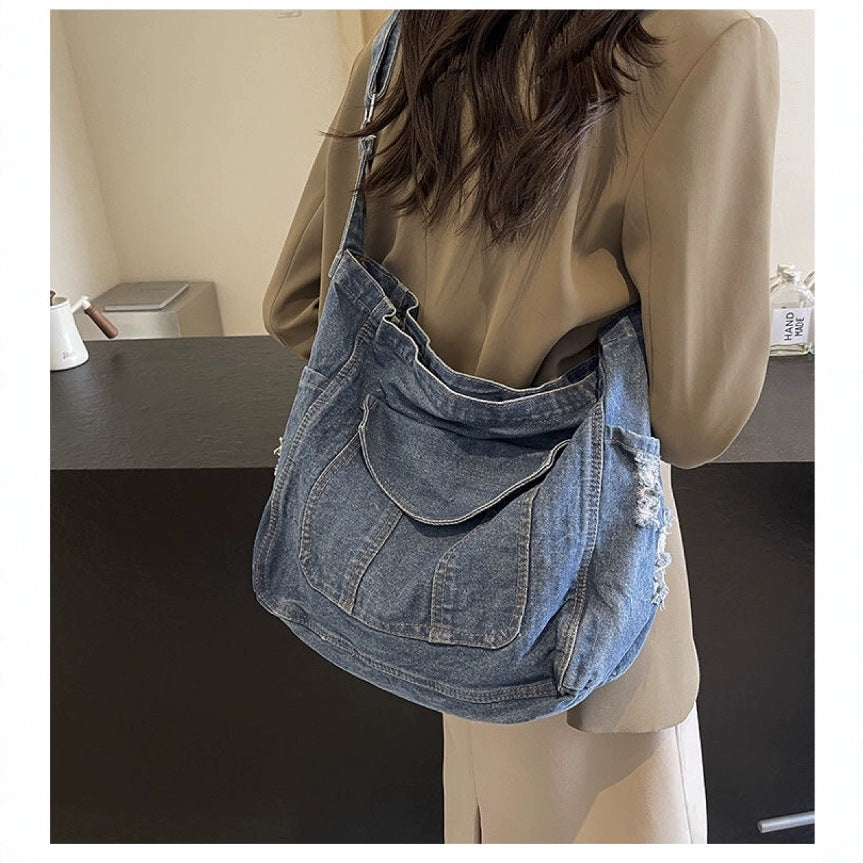 Casual Attractive Denim Versatile Commuter Tuition Bags