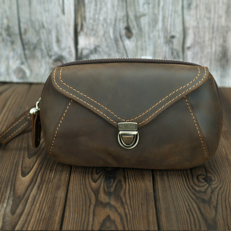 Men's Leather Genuine Construction Site Work Wear Bags