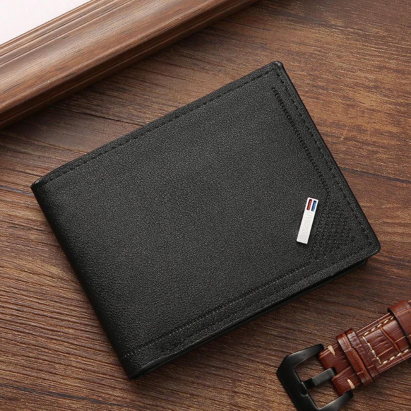 Men's Youth Fashion Thin Multiple Slots Large Capacity Horizontal Business Men's Wallets