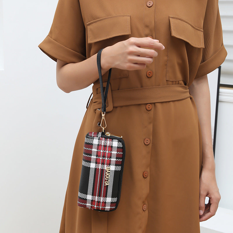 Women's Cell Double Layer Zipper Long Handbags