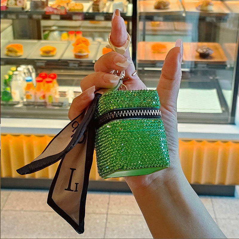 Mini Full Diamond Advanced Sense Earphone Classic Coin Purses