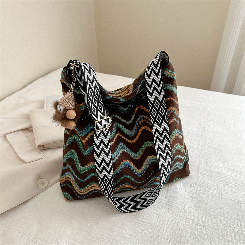 Women's Style Personalized Plaid Trendy Spring Large Capacity Shoulder Bags