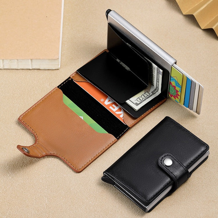 Women's & Men's & Metal Automatic Pop-up Cassette Good-looking Card Holder