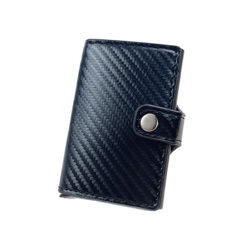 Men's Carbon Fiber Aluminum Alloy Automatic Pinball Men's Wallet