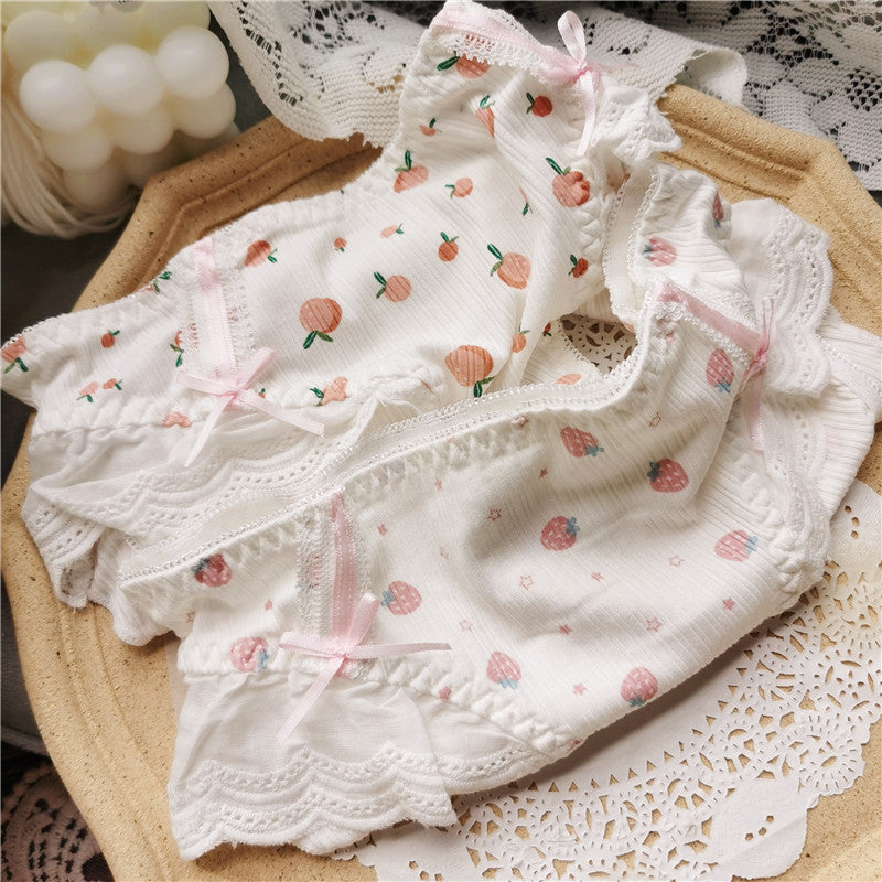 Women's Sweet Little Princess Cute Cotton Lace Panties