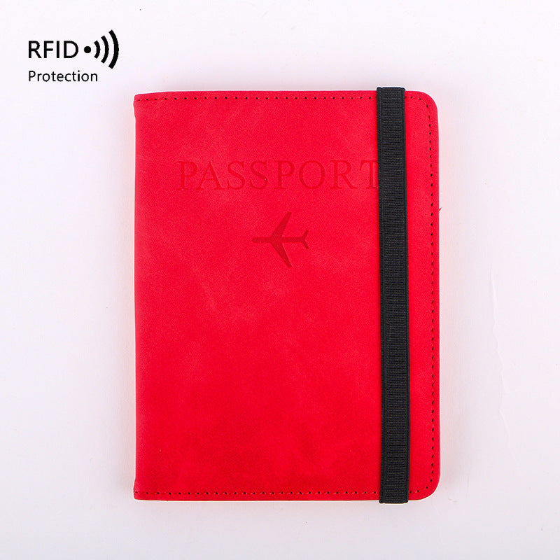 Passport Simple Multifunctional Abroad Leather Cover Card Holder