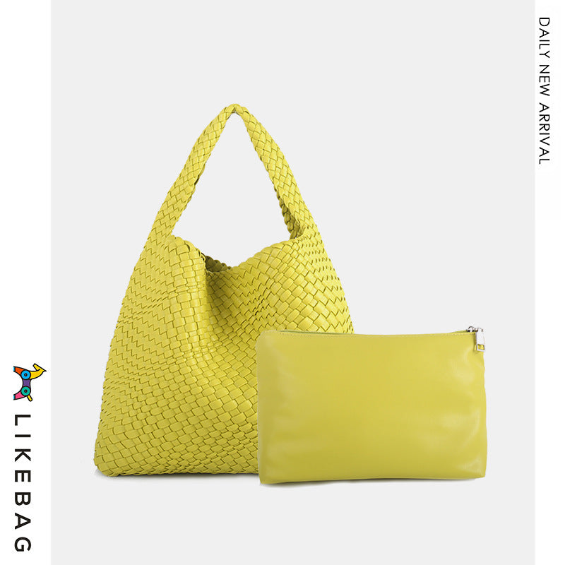 Women's Handmade Woven Fashion Trend Large Capacity Shoulder Bags